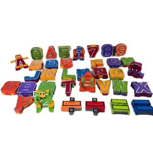 Alphabots Alphabet + Number Robots Combination Transforming Set Of 35 Miss E I #